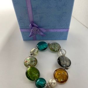 Silpada Murano Glass Stretch Bracelet